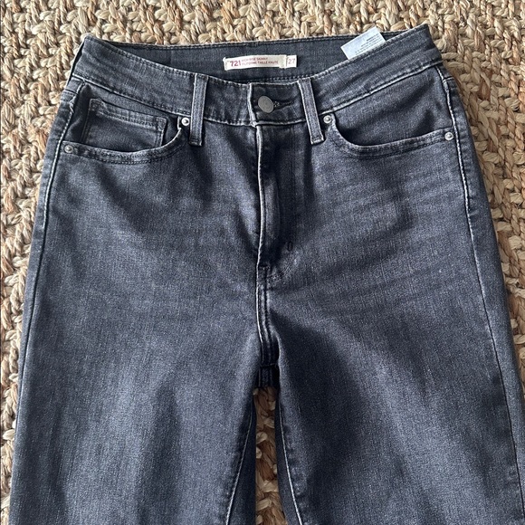 Levi’s 721 high rise skinny jeans faded black size 27 - Picture 3 of 10